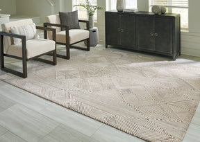 Jadott Beige/Brown Large Rug - Ornate Home