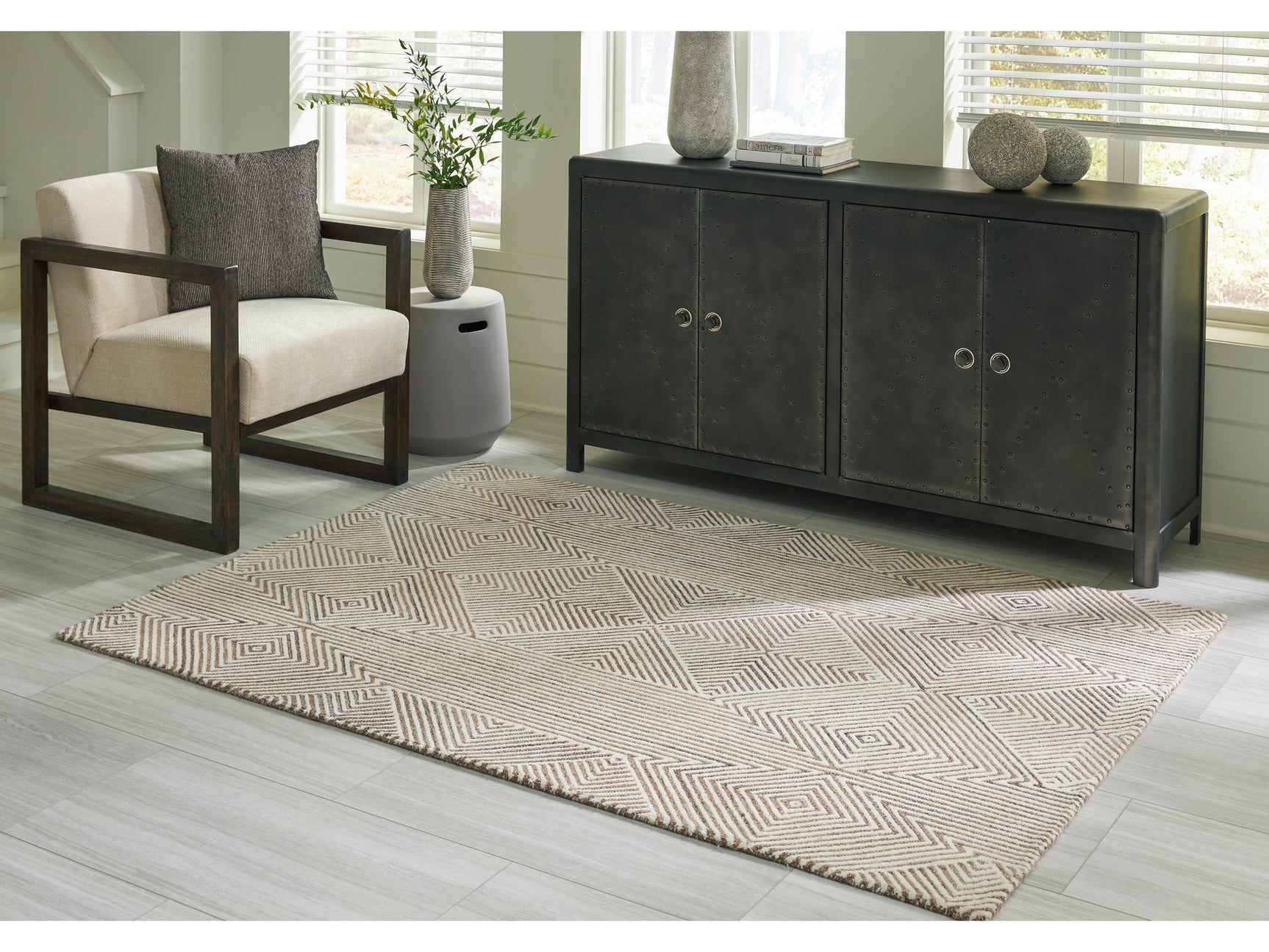 Jadott Beige/Brown Medium Rug - Ornate Home