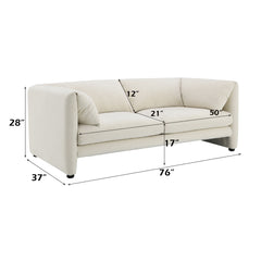 Jaeda Beige Linen Loveseat - Ornate Home