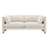 Jaeda Beige Linen Loveseat - Ornate Home