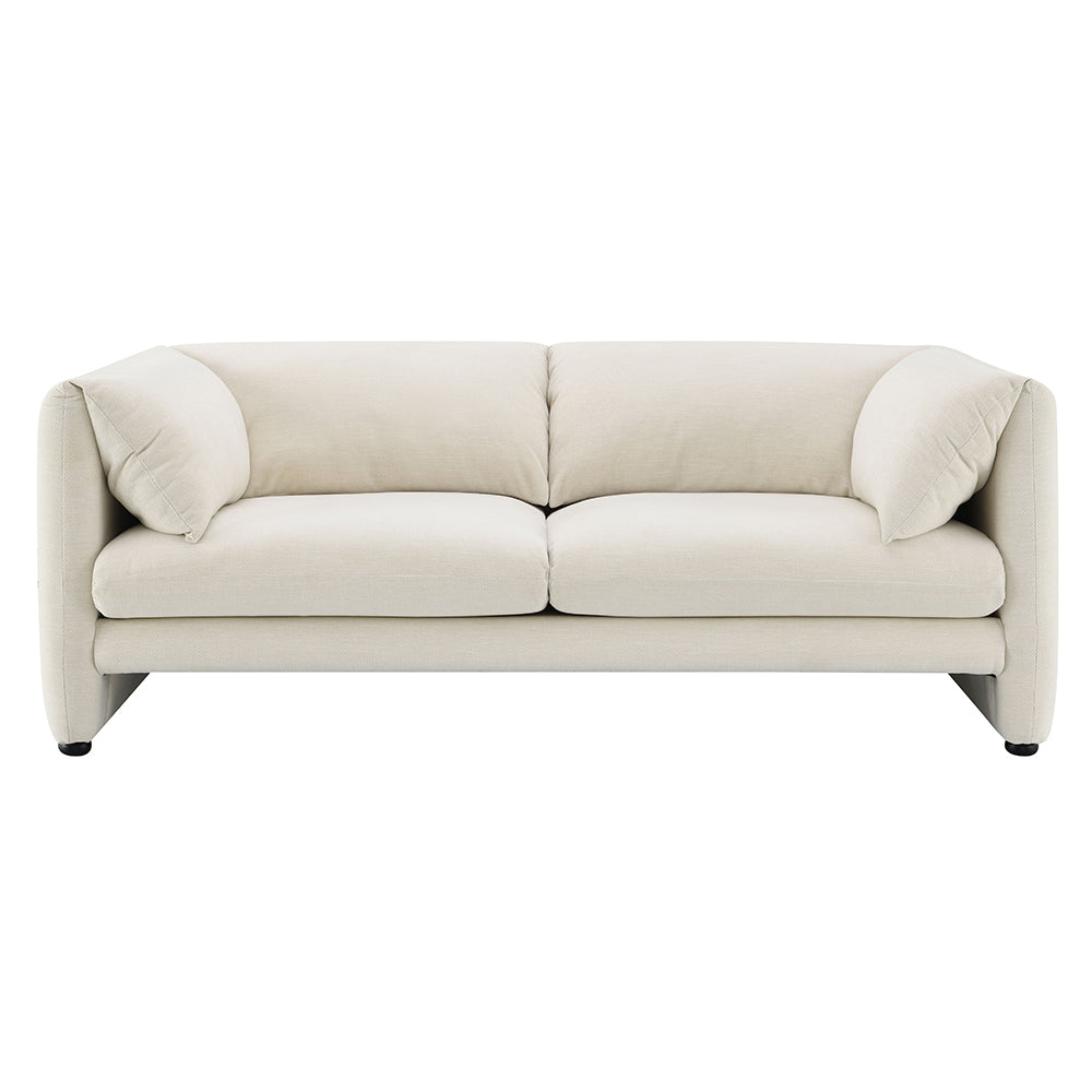 Jaeda Beige Linen Loveseat - Ornate Home