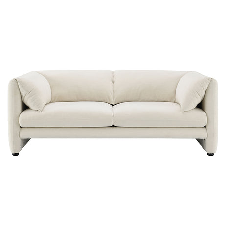 Jaeda Beige Linen Loveseat - Ornate Home