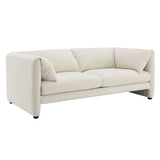 Jaeda Beige Linen Loveseat - Ornate Home