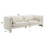 Jaeda Beige Linen Sofa - Ornate Home