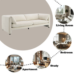 Jaeda Beige Linen Sofa - Ornate Home
