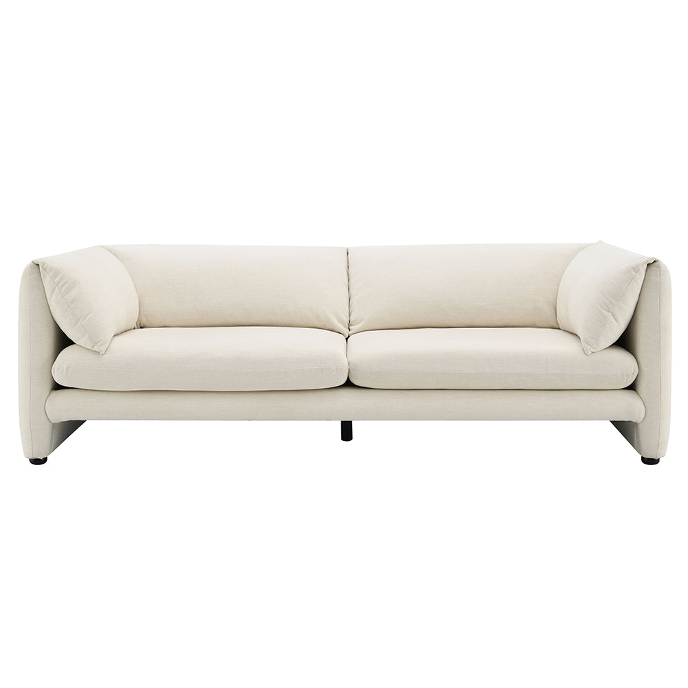 Jaeda Beige Linen Sofa - Ornate Home