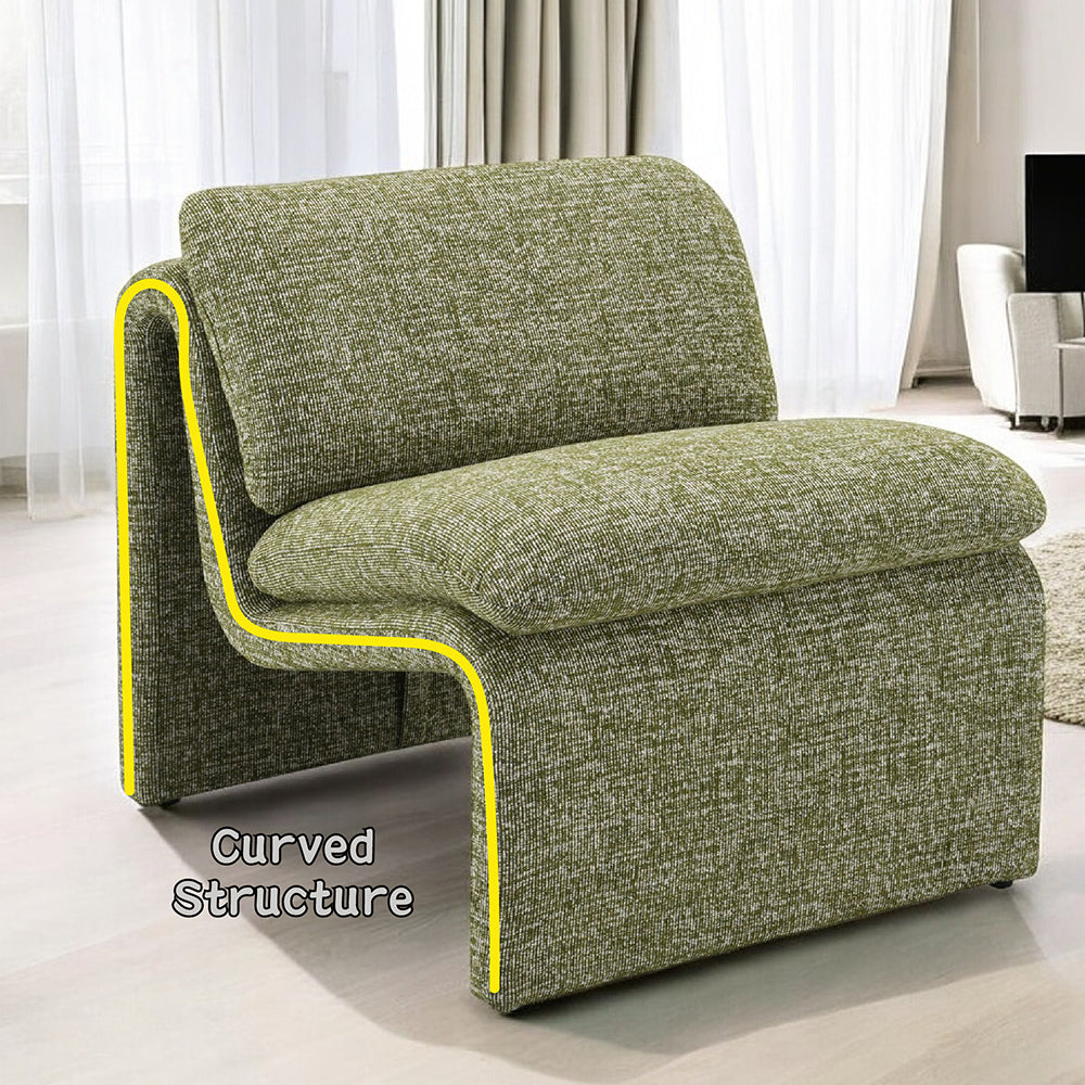 Jaeda Green Boucle Accent Chair - Ornate Home