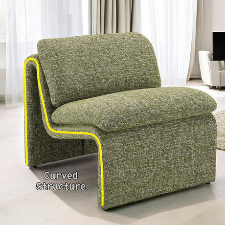 Jaeda Green Boucle Accent Chair - Ornate Home