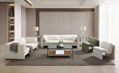 Jaeda Ivory Boucle Accent Chair - Ornate Home