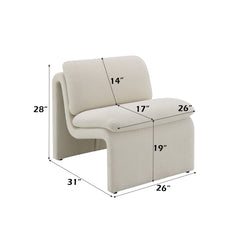 Jaeda Ivory Boucle Accent Chair - Ornate Home