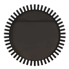 Jael Black Round Iron Bands Mirror - Ornate Home