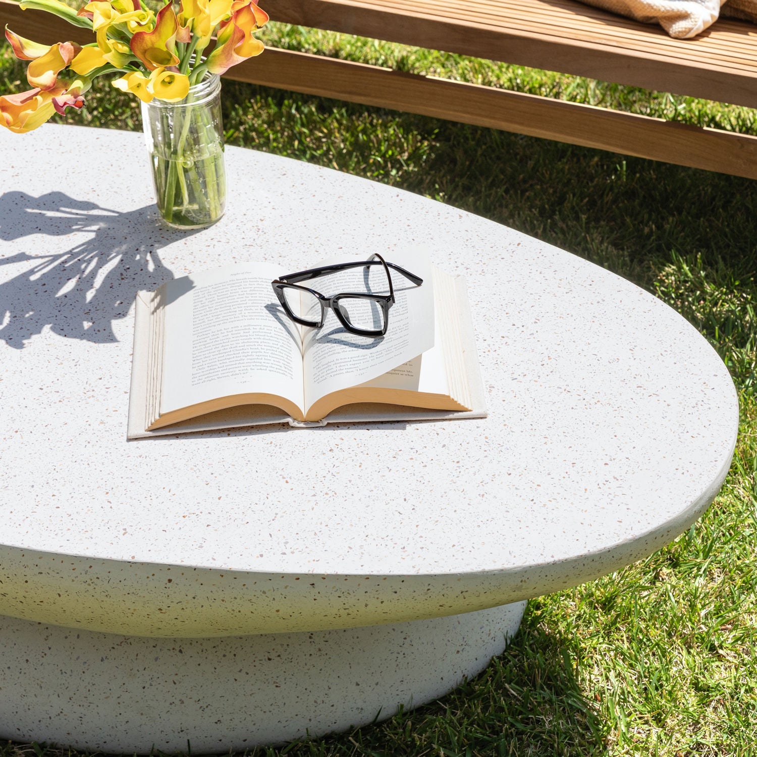 Jaela Ivory Outdoor Coffee Table - Ornate Home