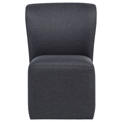 Jaelynn Charcoal Upholstered Parsons Dining Side Chair (Set of 2) - Ornate Home
