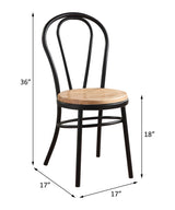 Jakia Natural/Black Side Chair (Set of 2) - Ornate Home
