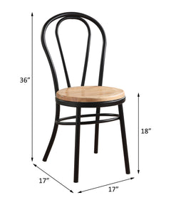 Jakia Natural/Black Side Chair (Set of 2) - Ornate Home