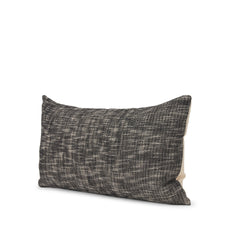 Jalia Cream/Black 14x26 Cotton Decorative Lumbar Pillow Cover with Down Filler (Set of 2) - Ornate Home