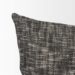 Jalia Cream/Black 14x26 Cotton Decorative Lumbar Pillow Cover with Down Filler (Set of 2) - Ornate Home