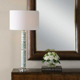 Jameis Green/White Marbled Table Lamp - Ornate Home