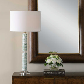 Jameis Green/White Marbled Table Lamp - Ornate Home