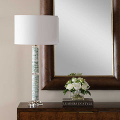 Jameis Green/White Marbled Table Lamp - Ornate Home