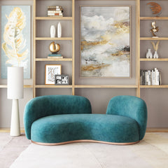 Jamela Teal Sofa - Ornate Home