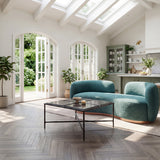 Jamela Teal Sofa - Ornate Home