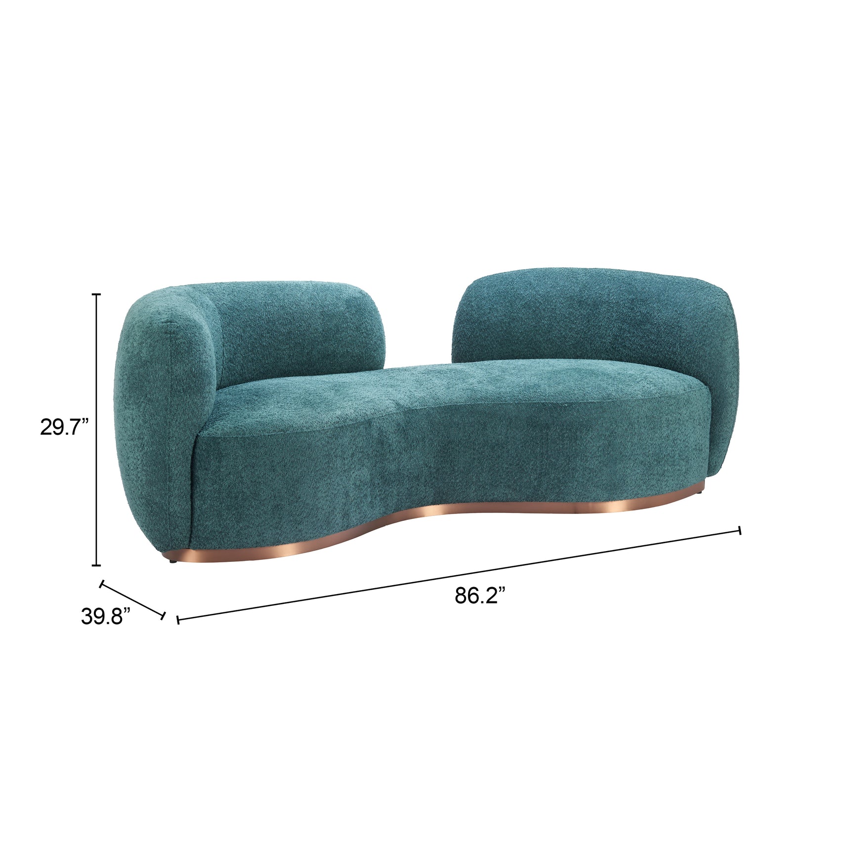 Jamela Teal Sofa - Ornate Home