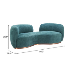 Jamela Teal Sofa - Ornate Home