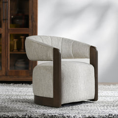 James Glacier Gray Swivel Accent Chair - Ornate Home
