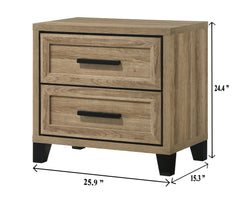 Jameson Natural Nightstand - Ornate Home