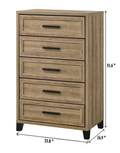 Jameson Natural Panel Bedroom Set - Ornate Home