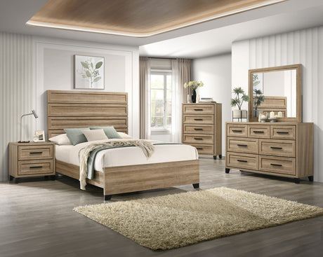 Jameson Natural Queen Panel Bed - Ornate Home