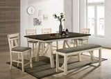Jamestown Ivory/Gray Counter Height Bench - Ornate Home