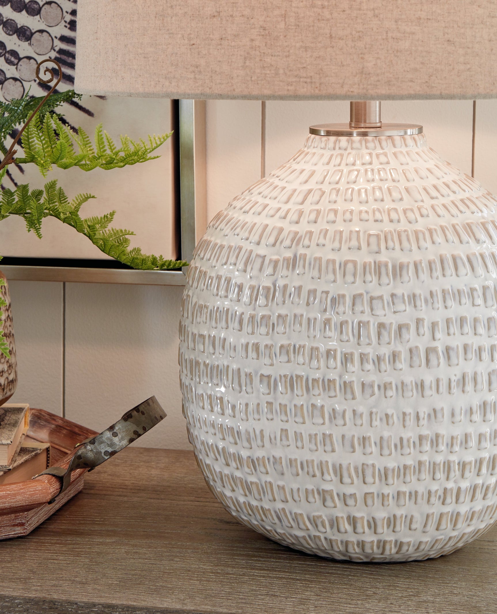 Jamon Beige Table Lamp (Set of 2) (Online Special Price) - Ornate Home
