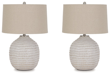 Jamon Beige Table Lamp (Set of 2) - Ornate Home