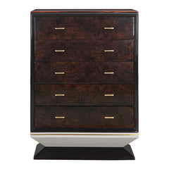 Jamonica Glossy Wood Grain Top/Gold Chest - Ornate Home