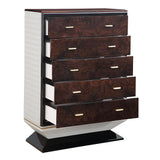 Jamonica Glossy Wood Grain Top/Gold Chest - Ornate Home