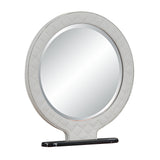 Jamonica Gray/Glossy Wood Grain Top Vanity Mirror - Ornate Home