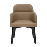 Jamonica Latte Leatherette/Black Arm Chair - Ornate Home