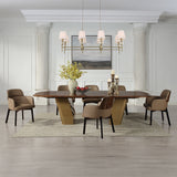 Jamonica Latte Leatherette/Black Arm Chair - Ornate Home