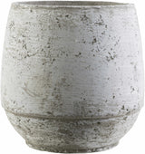 Janamuato White Geometric Cement Outdoor Planter - Ornate Home