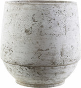 Janamuato White Geometric Cement Outdoor Planter - Ornate Home
