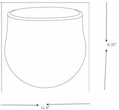 Janamuato White Geometric Cement Outdoor Planter - Ornate Home