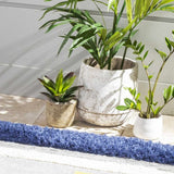 Janamuato White Geometric Cement Outdoor Planter - Ornate Home