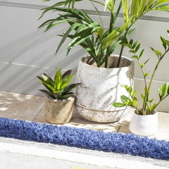Janamuato White Geometric Cement Outdoor Planter - Ornate Home