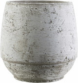 Janamuato White Geometric Cement Planter - Ornate Home