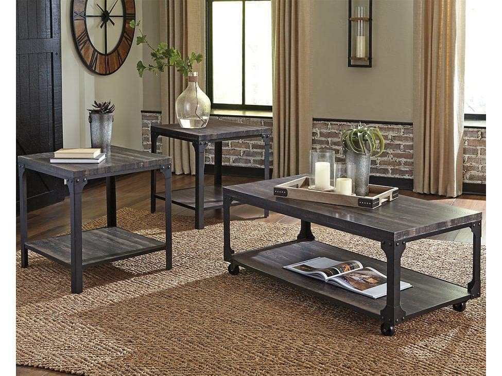 Jandoree Brown/Black Coffee Table Set / 3pcs (Online Special Price) - Ornate Home