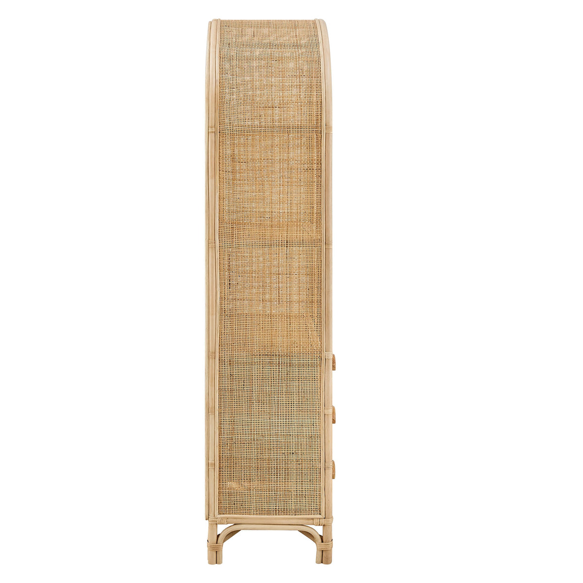 Jane 71 Inch Tall Arched Natural Rattan Bookshelf - Ornate Home