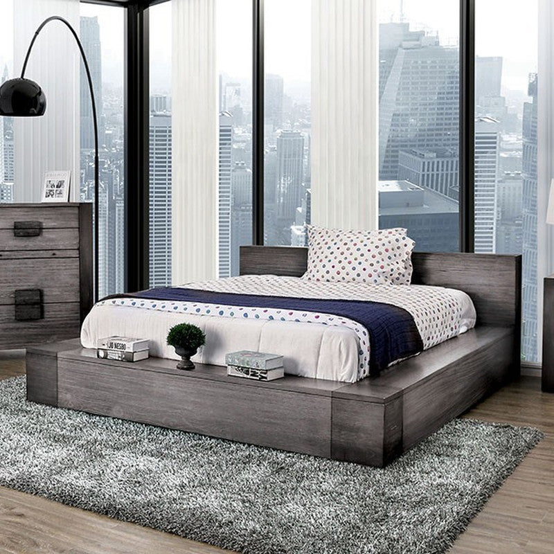 Janeiro Gray Queen Bed - Ornate Home