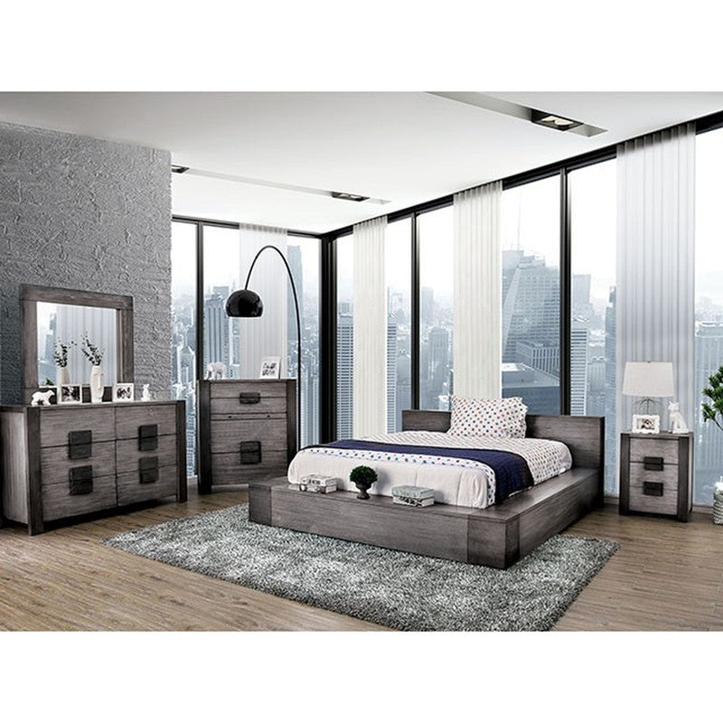 Janeiro Gray Queen Bed - Ornate Home
